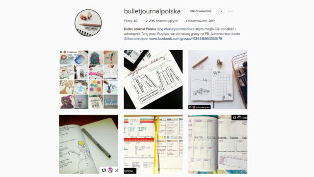 bullet journal po polsku instagram