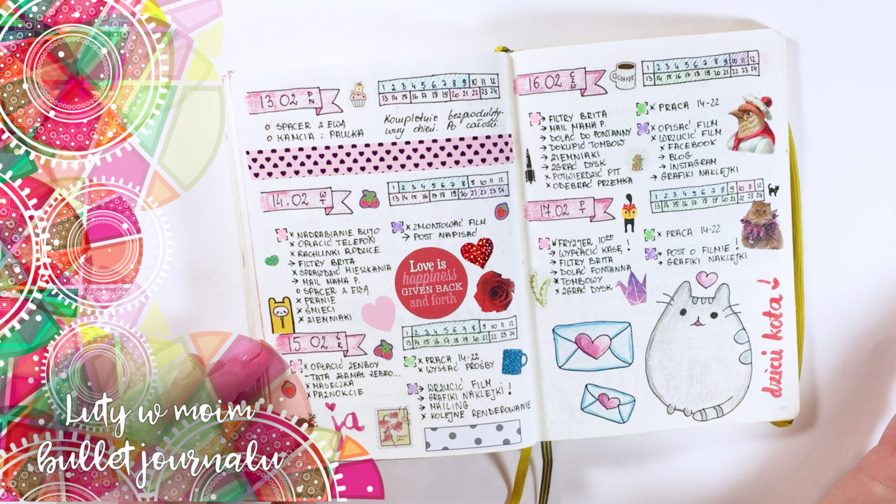Luty w bullet journalu