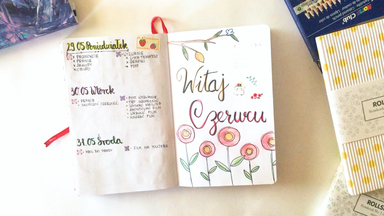 Bullet journal czerwiec