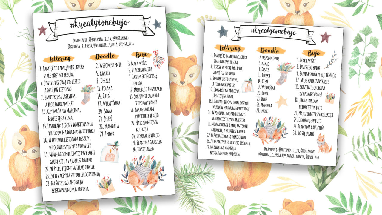 #kreatywnebujo na LIStopad #kreatywnebujo listopad
