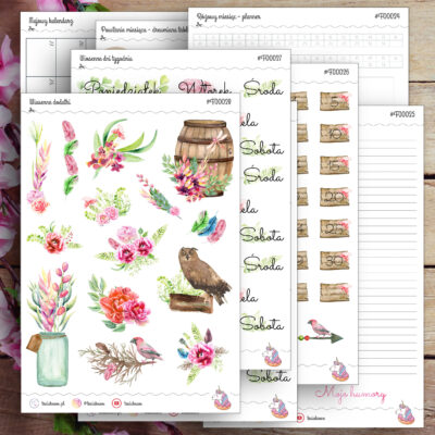 Mega zestaw - deseczkowa wiosna (osiem arkuszy)