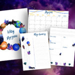 wklejki do bullet journal na styczeń