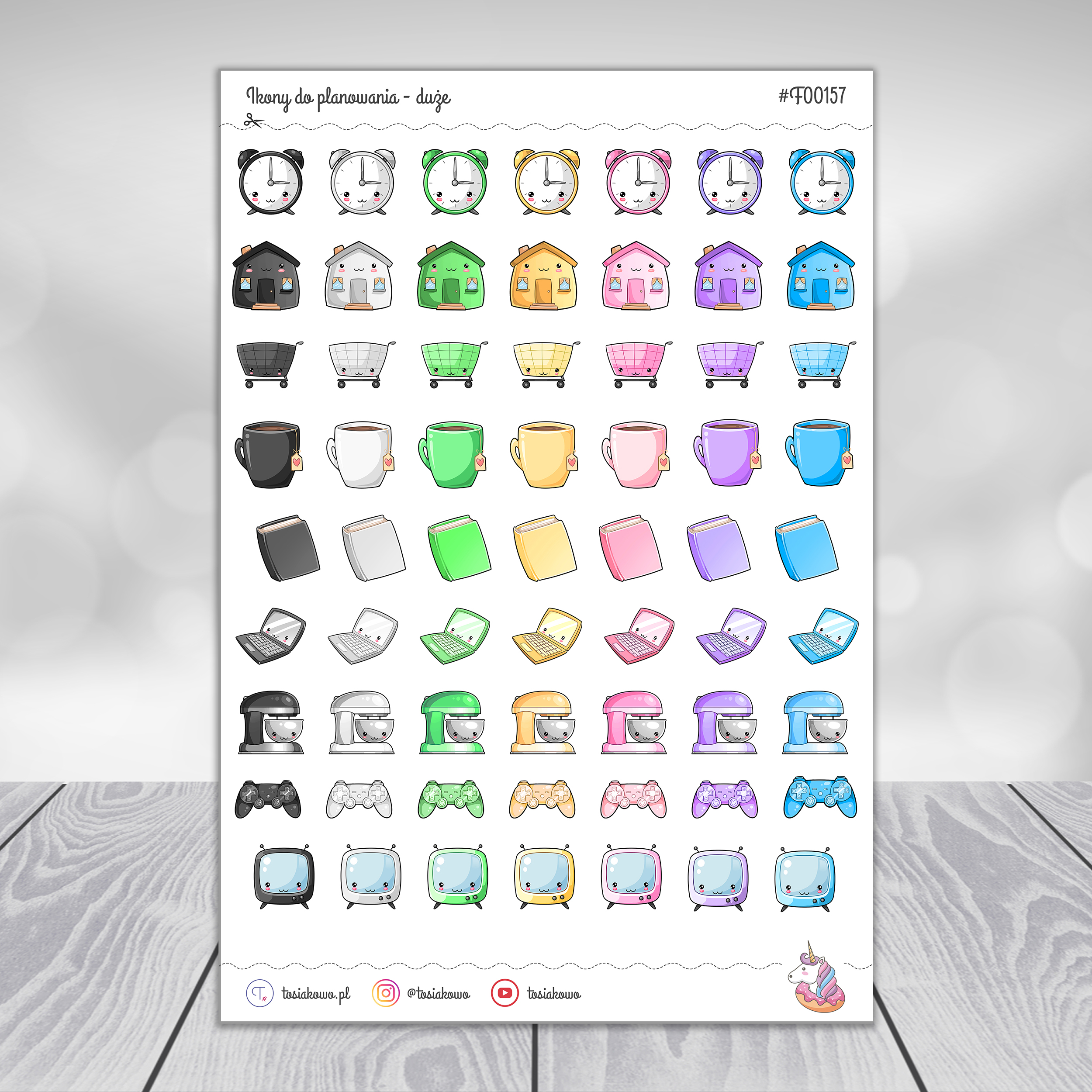 Ikony do planowania - duże