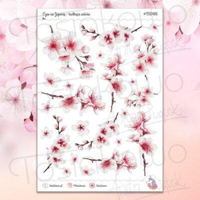 Czas na Japonię - kwitnąca wiśnia gałązki