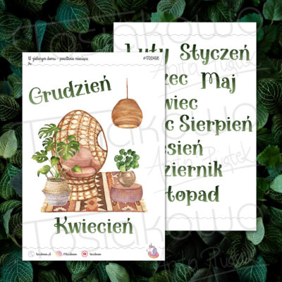 W zielonym domu - powitanie miesiąca (dwa arkusze)