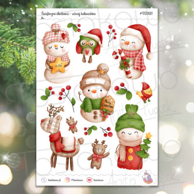 Świąteczne słodkości - wincej bałwanków