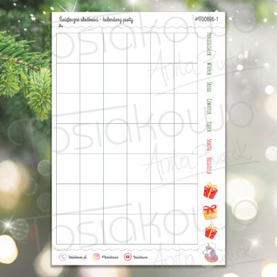 Świąteczne słodkości - kalendarz