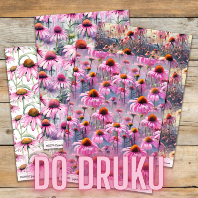 Jeżówka - zestaw czterech papierów - do druku