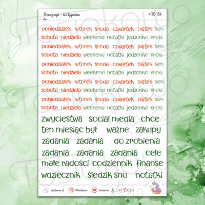 Smacznego - dni tygodnia