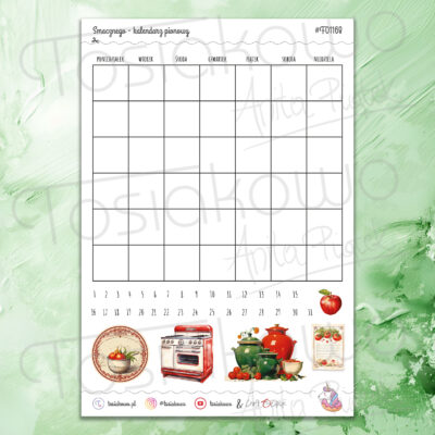 Smacznego - kalendarz pionowy