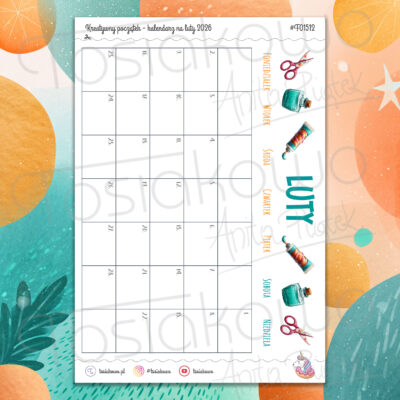 Kreatywny początek - kalendarz