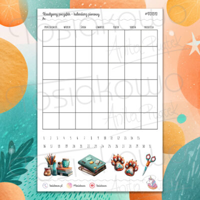 Kreatywny początek - kalendarz pionowy