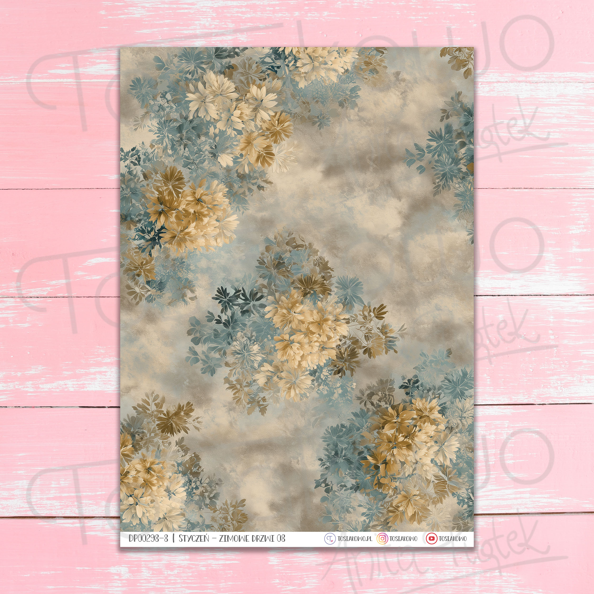 Mini zestaw do kartki – Zimowe drzwi (9 arkuszy DO DRUKU) - obrazek 9