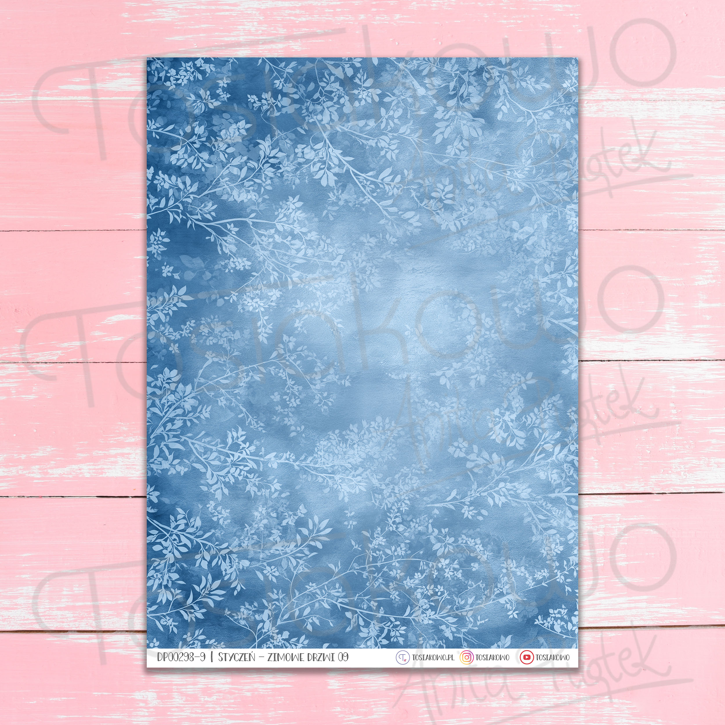 Mini zestaw do kartki – Zimowe drzwi (9 arkuszy DO DRUKU) - obrazek 10