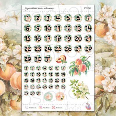 Brzoskwiniowa panda - dni miesiąca