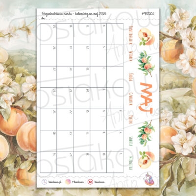 Brzoskwiniowa panda - kalendarz