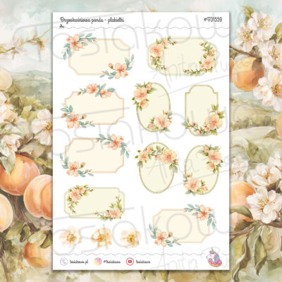 Brzoskwiniowa panda - plakietki