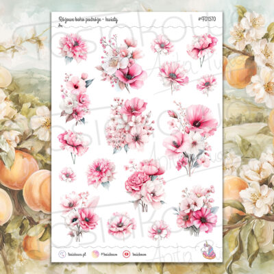 Różowe boho podróże - kwiaty