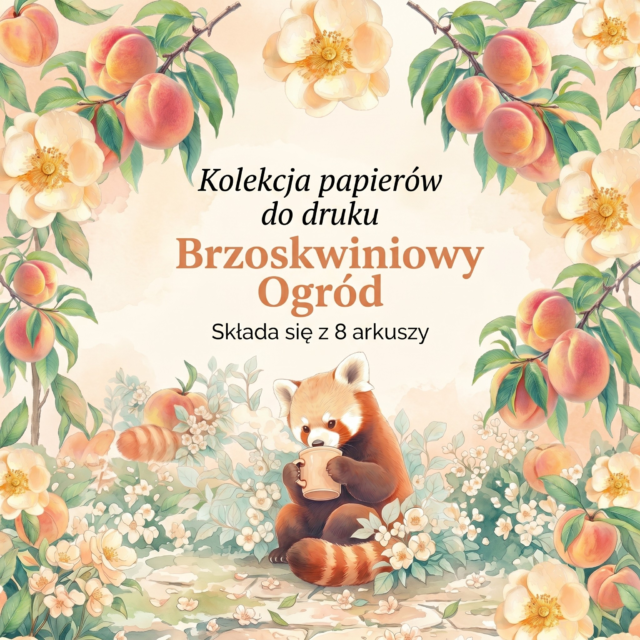 Brzoskwiniowy ogród - kwadrat