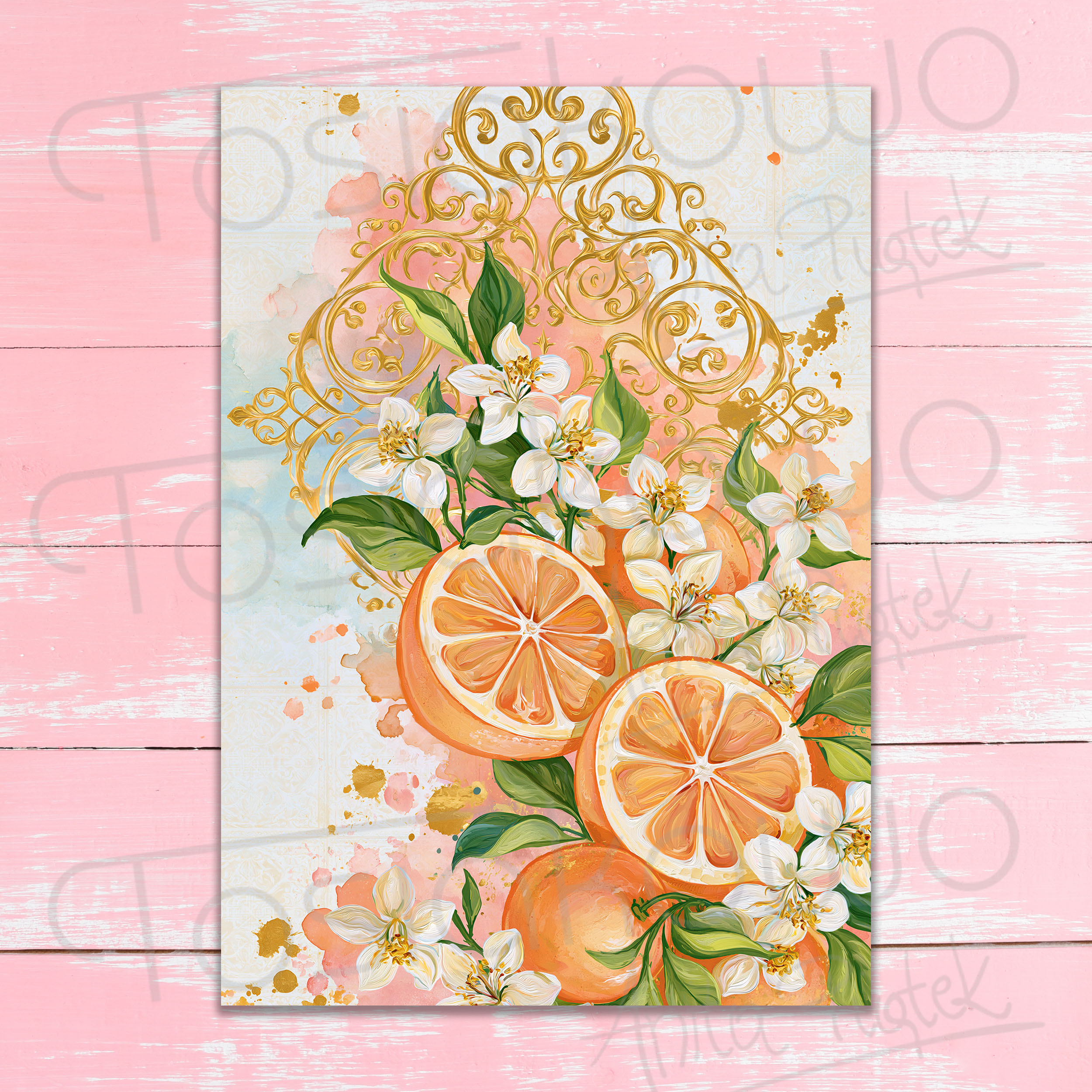 "Madame Orange" - KOLEKCJA DO DRUKU (18 ARKUSZY) - obrazek 10
