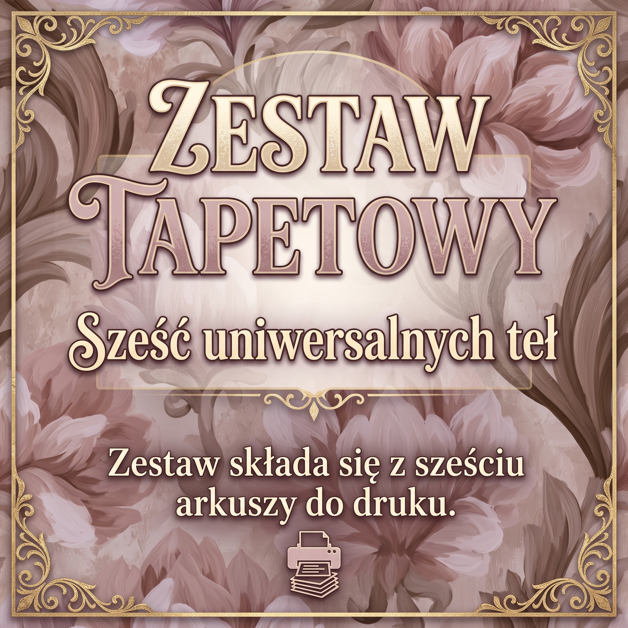 „Zestaw tapetowy” - zestaw sześciu uniwersalnych teł do druku